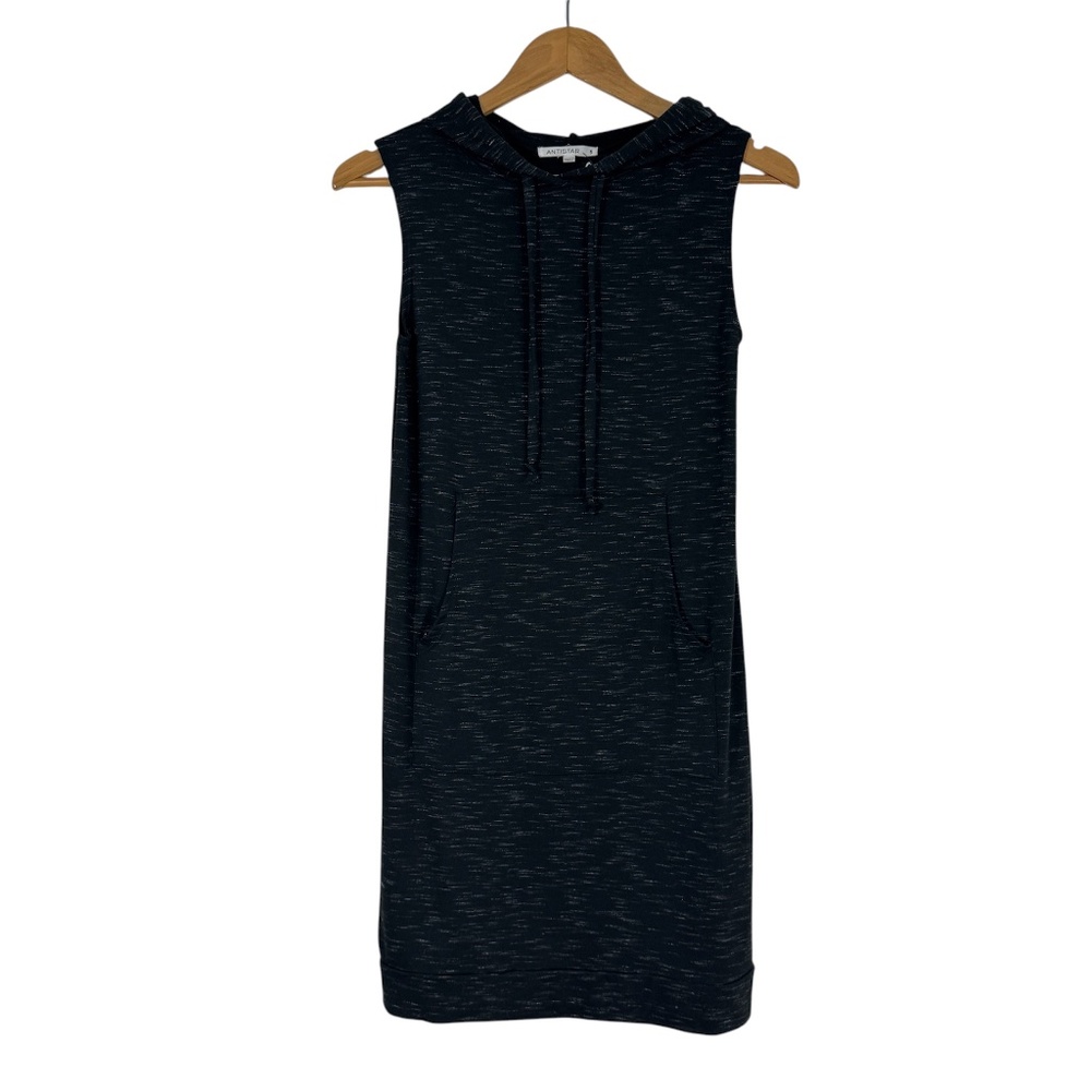 Antistar Women’s Size Small Dark Gray Sleeveless Hooded Super Soft Mini Dress